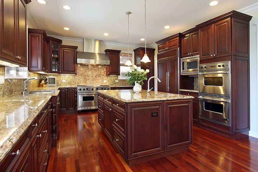 Traditional Cherry Wood Kitchen